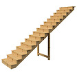 VINUOVO - BERLIN Escalier extérieur bois 16 marches H 275cm L-100cm fermé - vignette