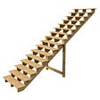 VINUOVO - BERLIN Escalier extérieur bois 16 marches H 275cm L-120cm - vignette