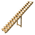 VINUOVO - BERLIN Escalier extérieur bois 16 marches H 275cm L-80cm - vignette