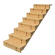 VINUOVO - BERLIN Escalier extérieur bois 8 marches H 139cm L-120cm - avec contre marche - vignette