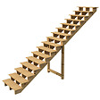 VINUOVO - BERLIN Escalier extérieur bois 16 marches H 275cm L-100cm - vignette