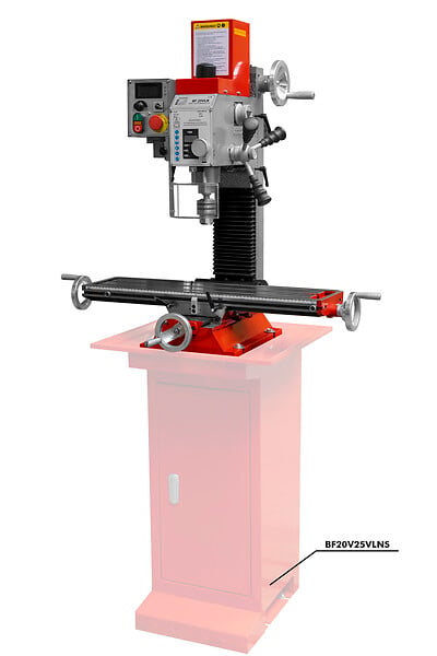 HOLZMANN - Fraiseuse verticale métal inclinable affichage digital D. 25 mm - 230V - 700W - large