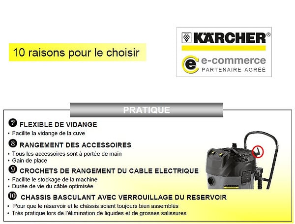 KARCHER PRO - Aspirateur eau et poussières NT 70/2-  KARCHER - 1.667-269.0 - large