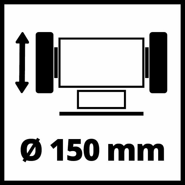 EINHELL - Touret à meuler TC-BG 150 B - Ø150 - Taille de grain K36 - 350 W - large