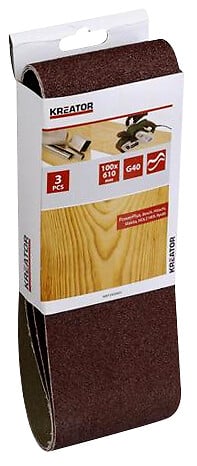 KREATOR - Lot De 3 Bandes De Ponçage - Grain 60 - 100 X 610 Mm - large