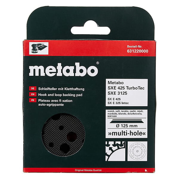 METABO - Plateau à  poncer 125 Vlcr pour ponceuse - large