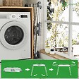 VOUNOT - Sechoir a linge etendoir sur pied avec ailes hautes 175x92x106cm Blanc - vignette