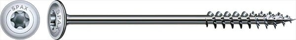 SPAX - Lot De 20 Vis Acier Tête Fraisée Bombée Torx Spax, Diam.6 Mm X L.180 Mm - large