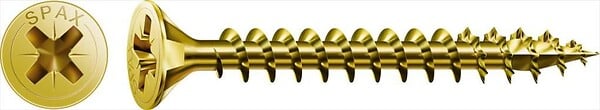 SPAX - Lot De 75 Vis Acier Tête Fraisée Pozidriv Spax, Diam.5 Mm X L.45 Mm - large