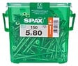 SPAX - Lot De 150 Vis Acier Tête Fraisée Torx Spax, Diam.5 Mm X L.80 Mm - vignette