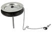 NICOLL - Bonde à bouchon chainette Nicoll - Ø 84 mm - Pour évier à double paroi - Plastique et inox - vignette