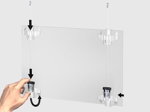 ARTITEQ - Set d'accrochage pour panneau rigide H300 - large