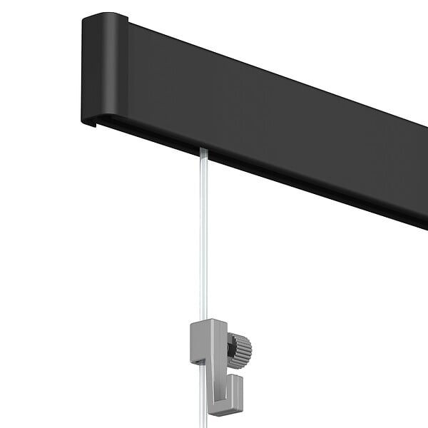 ARTITEQ - Cimaise Box ÉCO Click Rail 200 cm - Kit tout en un Blanc laqué - large