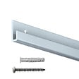 ARTITEQ - Cimaise Box PREMIUM Classic Rail Gris + Tiges 4 mm - 200 cm - Kit tout en un - vignette