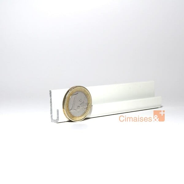 ARTITEQ - Cimaise Classic+ Rail 200 cm - 80kg + Vis et chevilles - Cimaise Tableau Artiteq Blanc laqué - large