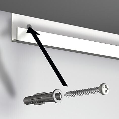 ARTITEQ - Cimaise Classic+ Rail 200 cm - 80kg + Vis et chevilles - Cimaise Tableau Artiteq Blanc laqué - large