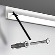 ARTITEQ - Cimaise Classic+ Rail 200 cm - 80kg + Vis et chevilles - Cimaise Tableau Artiteq Blanc laqué - vignette
