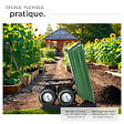 TECTAKE - Chariot de jardin 300 kg avec benne basculante vert - vignette