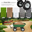 TECTAKE - Chariot de jardin 300 kg avec benne basculante vert - vignette