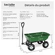 TECTAKE - Chariot de jardin 300 kg avec benne basculante vert - vignette