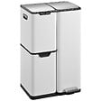 KITCHEN MOVE - Poubelle pédale tri sélectif HAJA blanc 60L - vignette