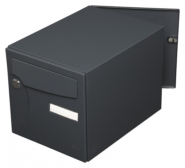 CENTRALE BRICO - Boîte Aux Lettres Normalisée 2 Portes Extérieur Renz Acier Anthracite Mat - large