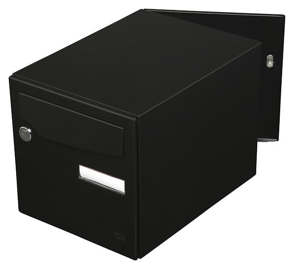 CENTRALE BRICO - Boîte Aux Lettres Normalisée 2 Portes Extérieur Renz Acier Noir Mat - large