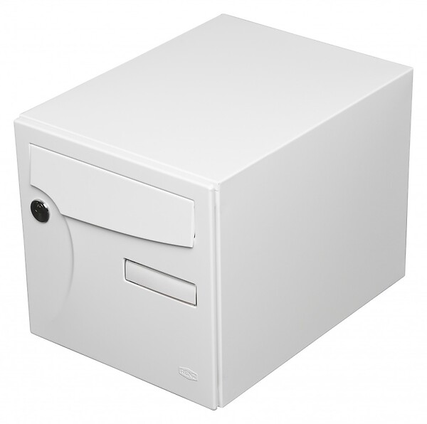 CENTRALE BRICO - Boîte Aux Lettres Normalisée 2 Portes Extérieur Renz Acier Blanc Brillant - large