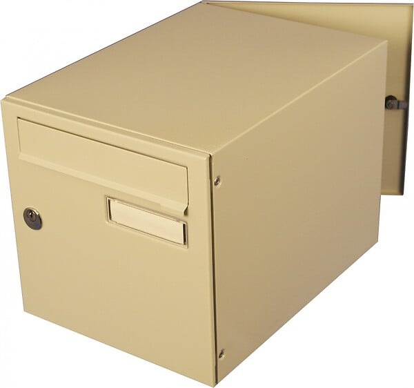 CENTRALE BRICO - Boîte Aux Lettres Normalisée 2 Portes Extérieur Renz Acier Beige Brillant - large