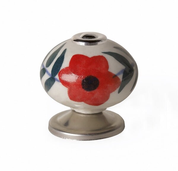 CENTRALE BRICO - Bouton De Meuble Boule Multicouleur Porcelaine H.38 X L.40 X P.40 Mm - large