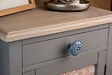 CENTRALE BRICO - Bouton De Meuble Rond Porcelaine Brillant Bleu H.27 X L.44 X P.44 Mm - vignette