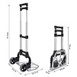 HOMCOM - Chariot diable pliable leger telescopique charge 70kg en aluminium argent-noir - vignette