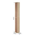 HOMCOM - Étagère colonne armoire de rangement CD 12 compartiments 21L x 20l x 175H cm capacité max. 204 CD coloris hêtre - vignette