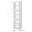 HOMCOM - Lot de 2 étagères colonnes armoire de rangement CD 6 + 6 compartiments blanc dim. 21L x 22,5l x 88,5H cm - vignette