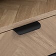 5 FIVE SIMPLY SMART - Meuble TV en métal noir et portes aspect chevron 120 x 40 cm - vignette