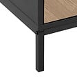5 FIVE SIMPLY SMART - Meuble TV en métal noir et portes aspect chevron 120 x 40 cm - vignette