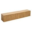 OVIALA - Meuble TV suspendu 160 cm scandinave bois clair - Ivy - vignette