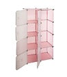 ATMOSPHERA - Armoire Enfant avec Rangement et Penderie modulable Rose H 124 cm - vignette