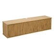 OVIALA - Meuble TV suspendu 120 cm scandinave bois clair - Ivy - vignette