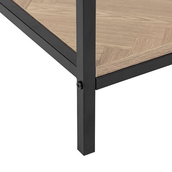 5 FIVE SIMPLY SMART - Meuble Console en métal noir et tiroirs aspect chevron 110 x 35 cm - large