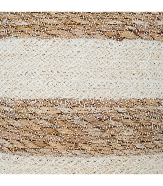 ATMOSPHERA - Set de 4 Paniers de rangement en Jute et Seagrass blanc et naturel - large