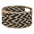 ATMOSPHERA - Lot de 3 Paniers de rangement Beige et Noir D 38 D 30 et D 24 cm - vignette