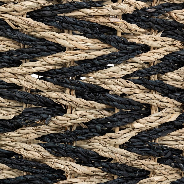 ATMOSPHERA - Lot de 3 Paniers de rangement Beige et Noir D 38 D 30 et D 24 cm - large