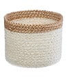 ATMOSPHERA - Set de 3 Paniers de rangement en Jute Naturel et Blanc - vignette
