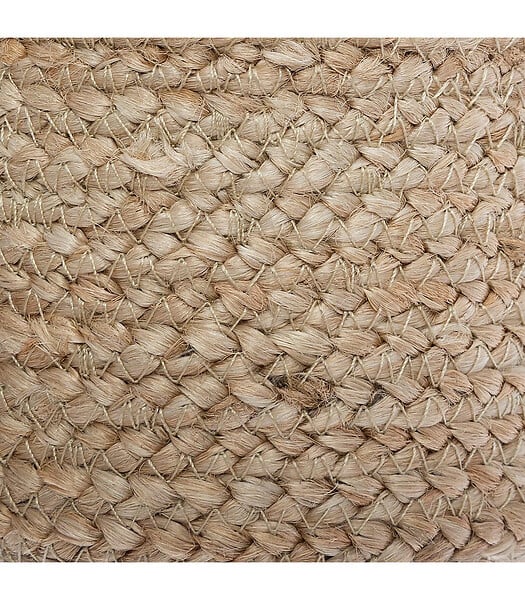 ATMOSPHERA - Set de 3 Paniers de rangement en Jute Naturel et Blanc - large