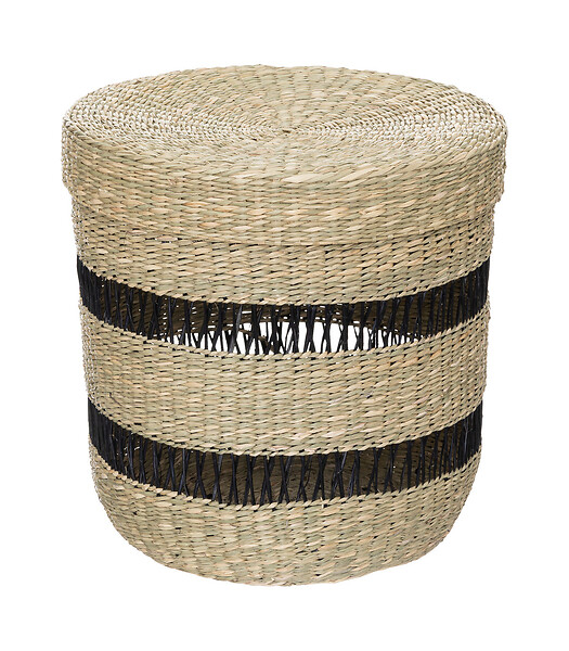 ATMOSPHERA - Lot de 2 Paniers de rangement avec couvercle D 38 et D 33 cm - large