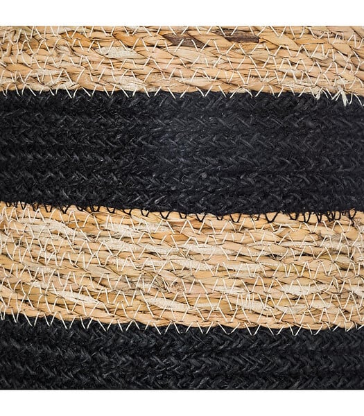 ATMOSPHERA - Set de 4 Paniers de rangement en Jute et Seagrass noir  et naturel - large