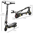 HOMCOM - Trottinette électrique 120 W pliable pour enfant 7-14 ans 12 Km/h max. autonomie 10 Km max. noir - vignette