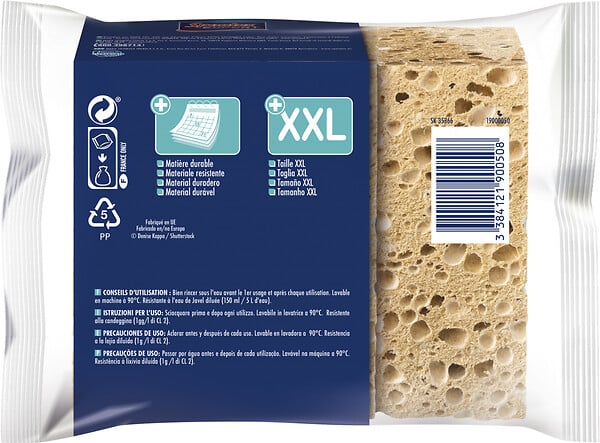 CENTRALE BRICO - Lot de 3 éponges cellulose SPONTEX EXPERT Gros travaux - large