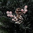 FEERIC LIGHTS & CHRISTMAS - Sapin de Noël artificiel lumineux avec Pommes de Pin et Baies rouges H 90 cm - vignette